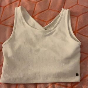 Cropped roxy tank-top with little slit in back